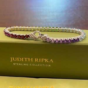 Judith Ripka Rainbow Gem Tennis Bracelet